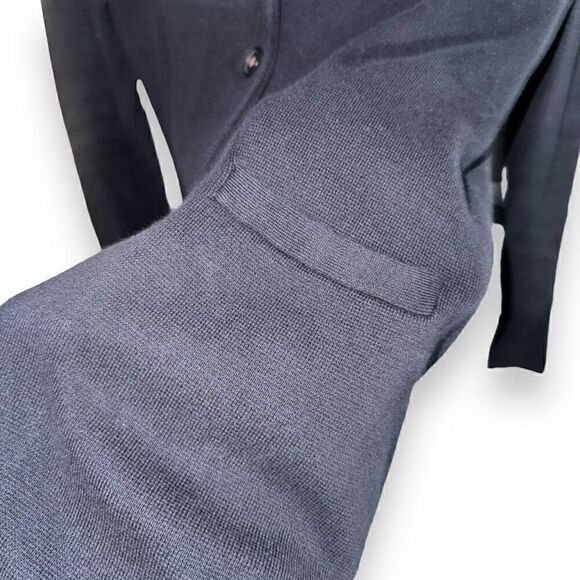 Navy J.Crew Cotton Knit Shaul Cardigan Sweater Size S - Picture 5 of 9